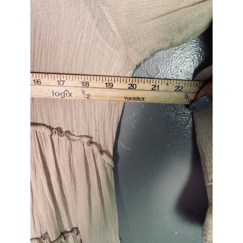 Sundance Enchanted Days pintuck tiered midi dress L 100% Cotton Cottage Core - Picture 10 of 14